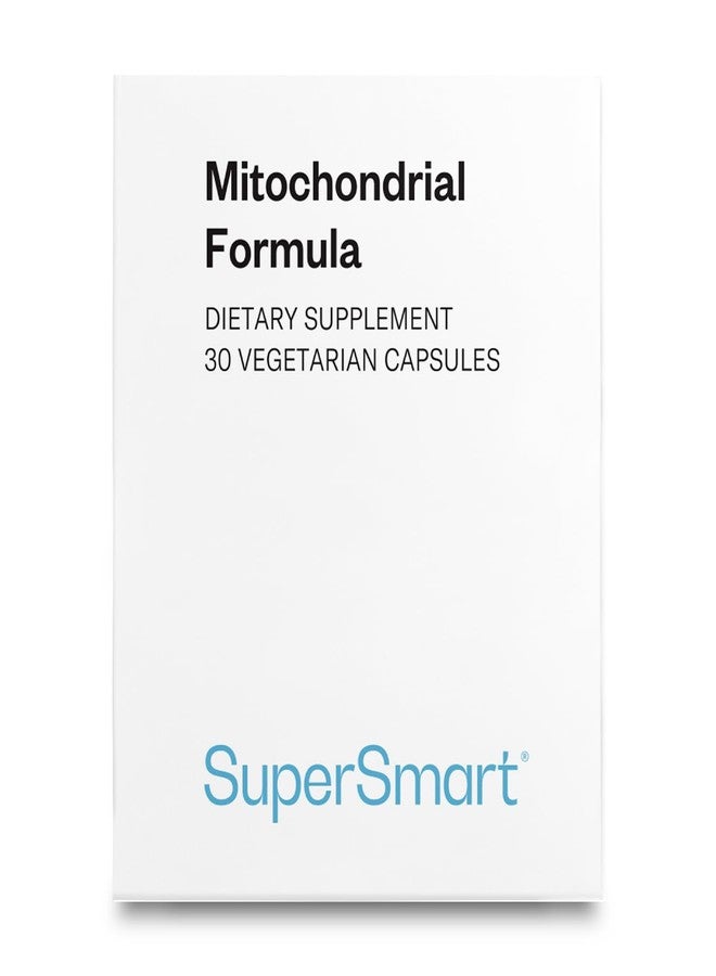 SuperSmart - Mitochondrial Formula (Advanced Formula) - with PQQ, R-Lipoic Acid, Acetyl-L-Carnitine - Mitochondrial Supplement | Non-GMO & Gluten Free - 30 Vegetarian Capsules - Image 1